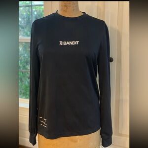 BANDIT CHEQUE JACQUARD LONG SLEEVE - UNISEX, BLACK Size XS